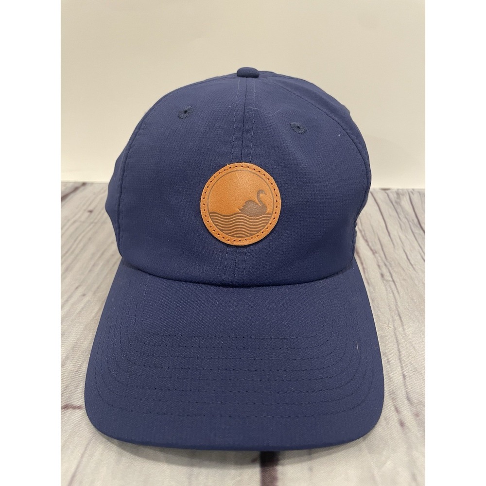 Swannies Golf Hat Cap Adjustable Mens Blue Logo Performance Stretch Baseball